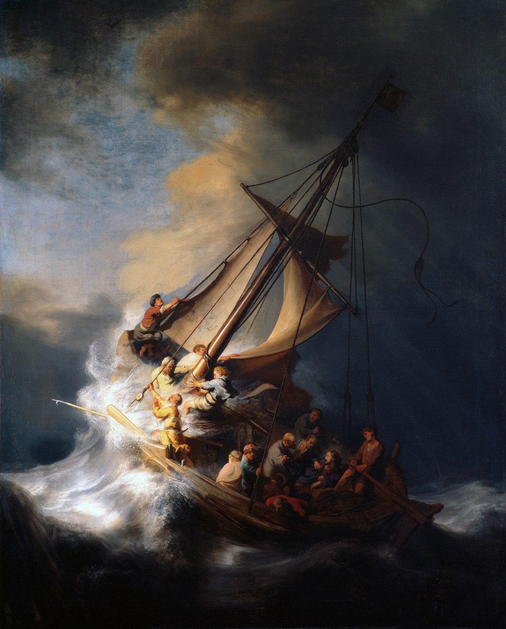 Христос во время шторма на море Галилейском